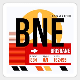 Brisbane (BNE) Airport // Sunset Baggage Tag Magnet